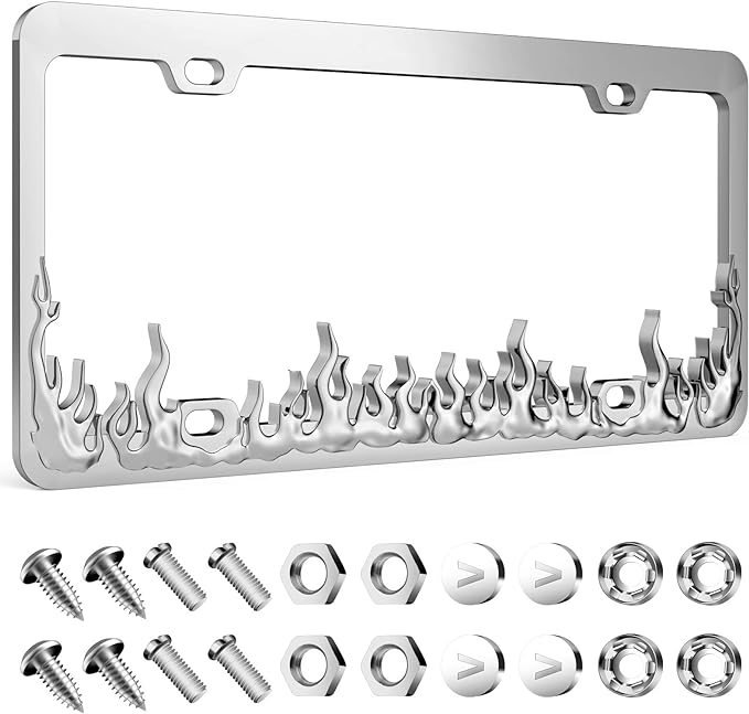 Premium Durable Shine Chrome Car License Plate Frames